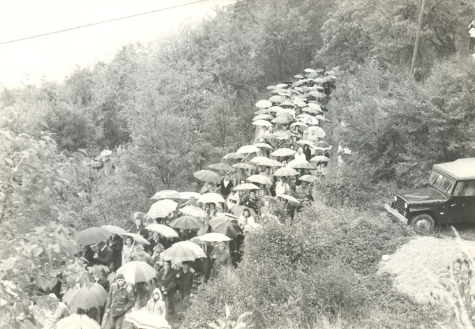 Festa di Galbiate - processione della 3° domenica di ottobre - statua della Madonna del Giglio